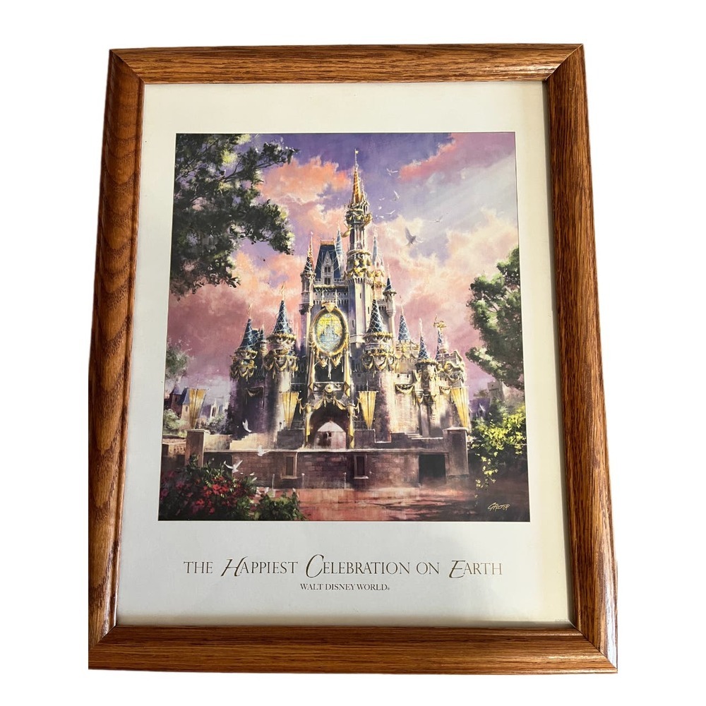 Walt Disney World The Happiest Celebration On Earth Painting With Frame​